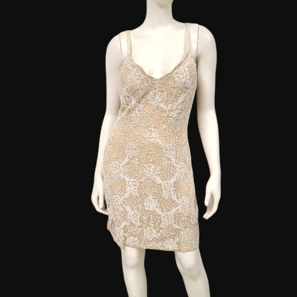 JOVANI Off White Hand Beaded Dress size 12 FREE SHIPPING - Picture 3 of 8